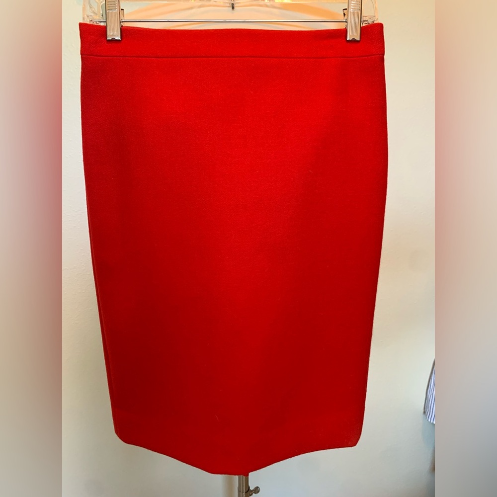 Cranberry J Crew No 2 pencil skirt